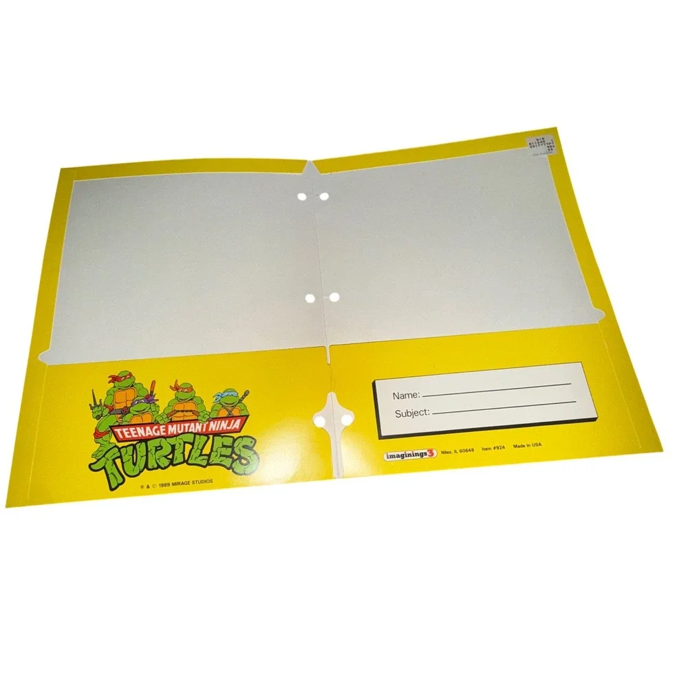 Vintage 1989 Mirage Studios Teenage Mutant Ninja Turtles Folder School Blue